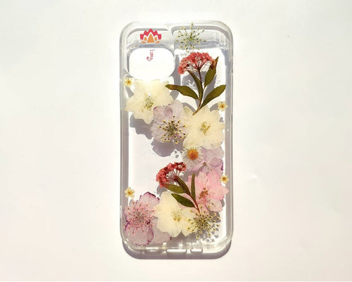 Genuine pressed dried real flower Samsung / iphone case - crystal clear case