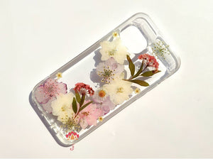 Genuine pressed dried real flower Samsung / iphone case - crystal clear case