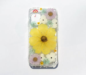 Genuine pressed dried real flower Samsung / iphone case - crystal clear case