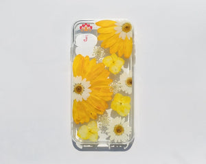 Genuine pressed dried real flower Samsung / iphone case - crystal clear case