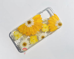 Genuine pressed dried real flower Samsung / iphone case - crystal clear case