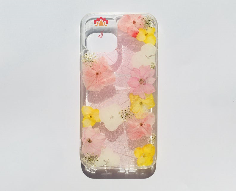 Genuine pressed dried real flower Samsung / iphone case - crystal clear case