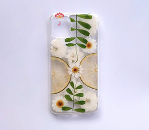 Genuine pressed dried real flower Samsung / iphone case - crystal clear case