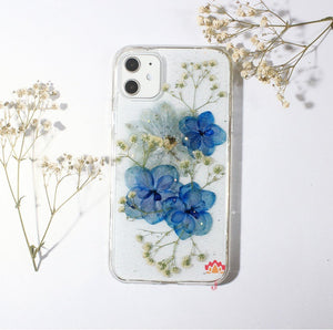 Genuine pressed dried real flower Samsung / iphone case - crystal clear case