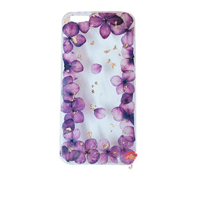 Genuine pressed dried real flower Samsung / iphone case - crystal clear case