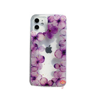 Genuine pressed dried real flower Samsung / iphone case - crystal clear case