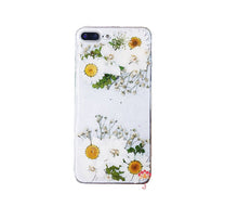 Genuine pressed dried real flower Samsung / iphone case - crystal clear case