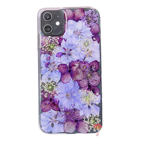 Genuine pressed dried real flower Samsung / iphone case - crystal clear case