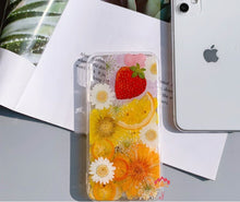 Genuine pressed dried real flower Samsung / iphone case - crystal clear case