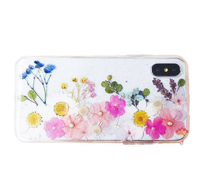 Genuine pressed dried real flower Samsung / iphone case - crystal clear case