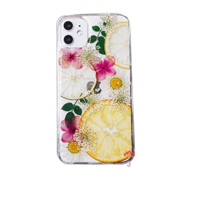 Genuine pressed dried real flower Samsung / iphone case - crystal clear case