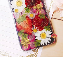 Genuine pressed dried real flower Samsung / iphone case - crystal clear case