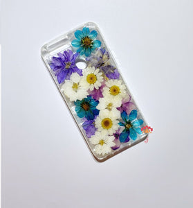 Genuine pressed dried real flower Samsung / iphone case - crystal clear case