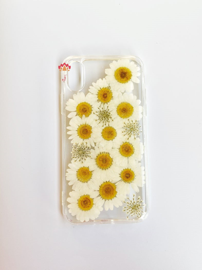 Genuine pressed dried real flower Samsung / iphone case - crystal clear case