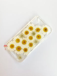 Genuine pressed dried real flower Samsung / iphone case - crystal clear case