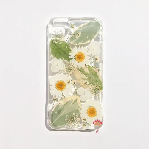 Genuine pressed dried real flower Samsung / iphone case - crystal clear case