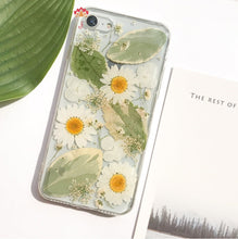 Genuine pressed dried real flower Samsung / iphone case - crystal clear case