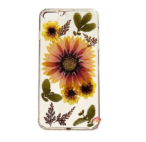 Genuine pressed dried real flower Samsung / iphone case - crystal clear case