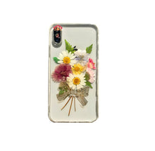 Genuine pressed dried real flower Samsung / iphone case - crystal clear case