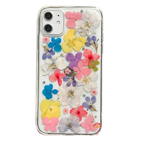 Genuine pressed dried real flower Samsung / iphone case - crystal clear case