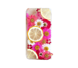 Genuine pressed dried real flower Samsung / iphone case - crystal clear case