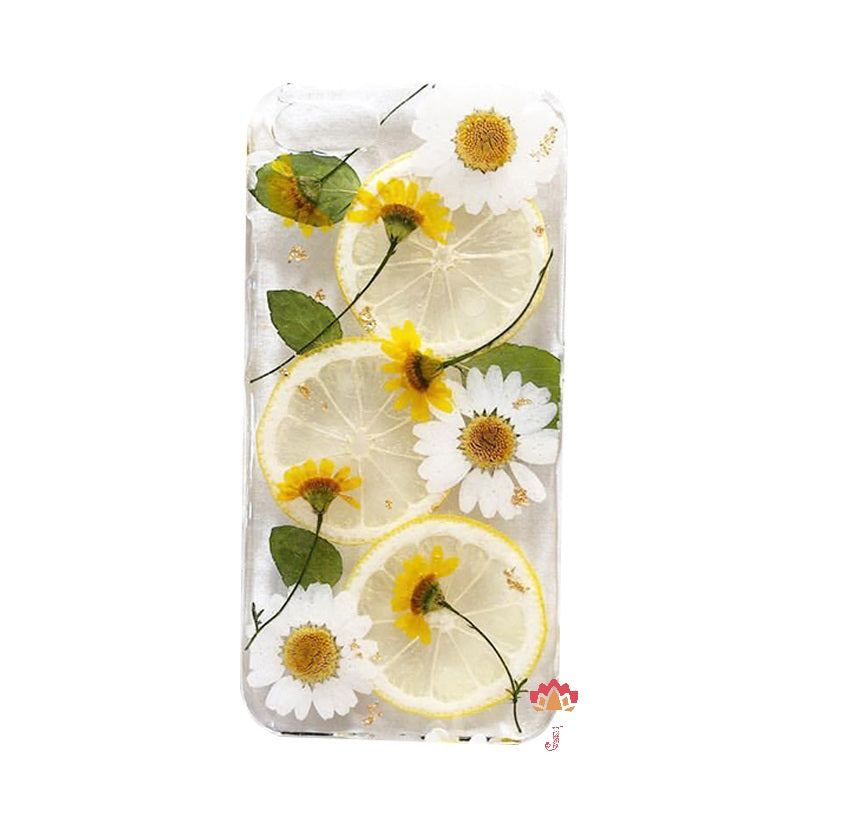 Genuine pressed dried real flower Samsung / iphone case - crystal clear case