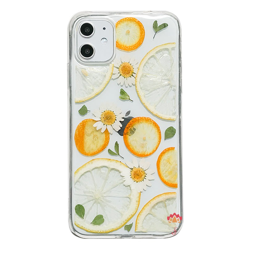 Genuine pressed dried real flower Samsung / iphone case - crystal clear case