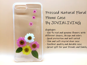 (FREE SHIPPING) Genuine pressed dried flower Samsung / iphone case - crystal clear case