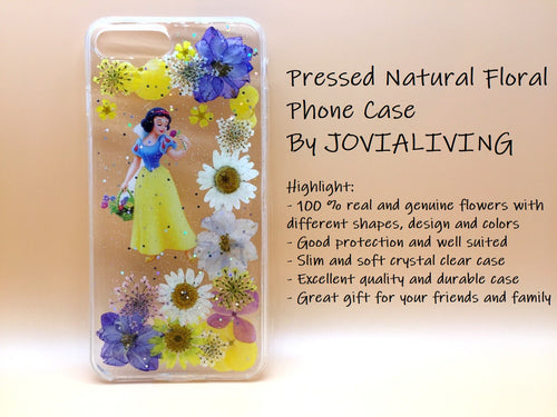 (FREE SHIPPING) Genuine pressed dried flower Samsung / iphone case - crystal clear case