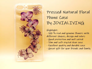 (FREE SHIPPING) Genuine pressed dried flower Samsung / iphone case - crystal clear case