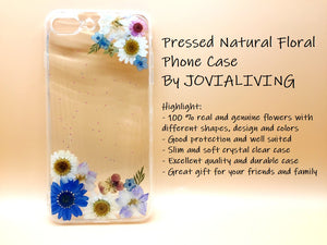 (FREE SHIPPING) Genuine pressed dried flower Samsung / iphone case - crystal clear case