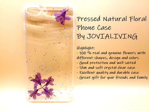 (FREE SHIPPING) Genuine pressed dried flower Samsung / iphone case - crystal clear case