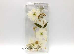 (FREE SHIPPING) Genuine pressed dried flower Samsung / iphone case - crystal clear case