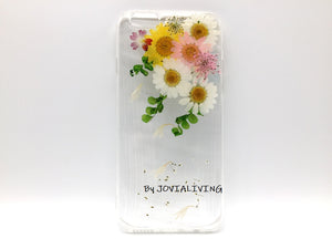 (FREE SHIPPING) Genuine pressed dried flower Samsung / iphone case - crystal clear case